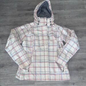 Columbia Ski Jacket, Size Medium, White Multi Color